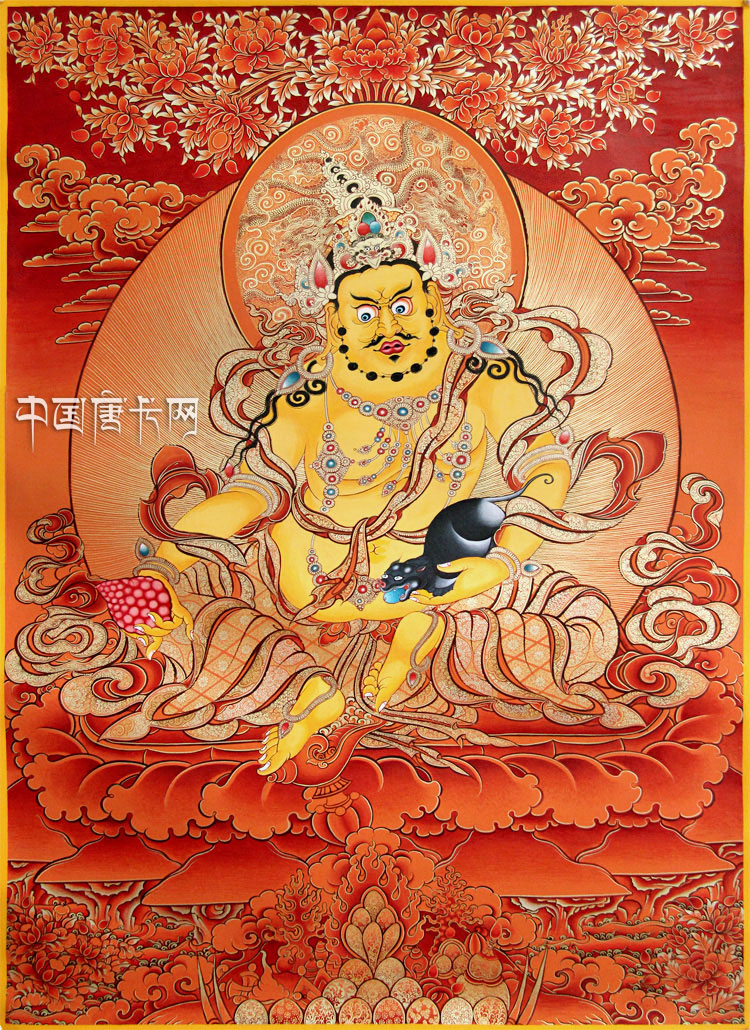 藏传佛教佛像黄财神图片